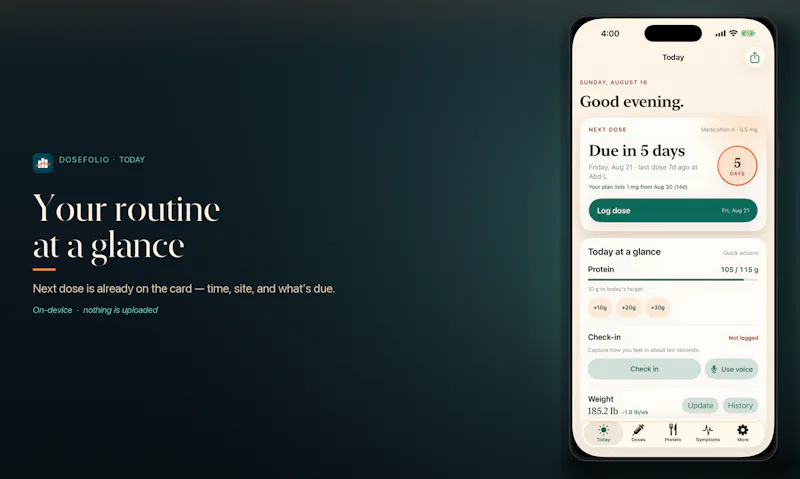 Dosefolio screenshot 1
