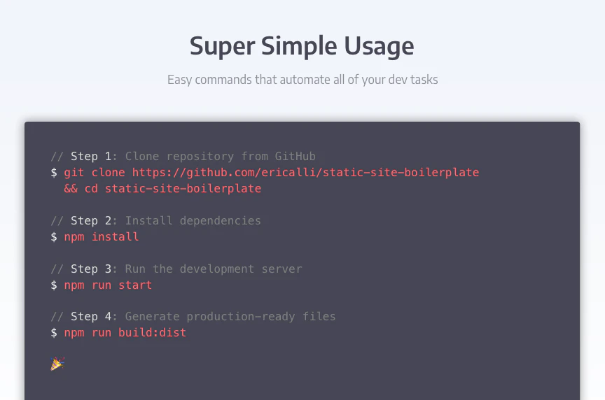 Static Site Boilerplate Image