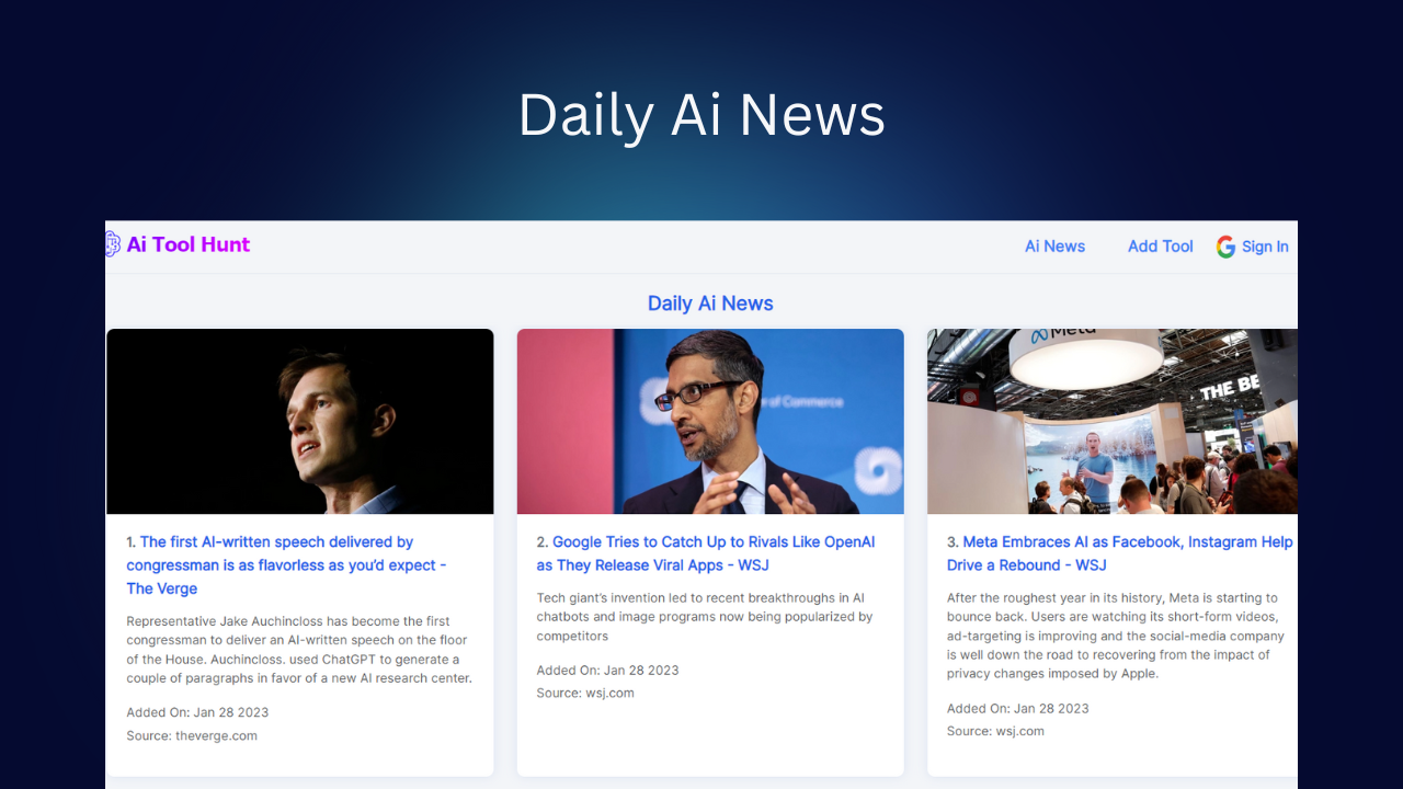 AiToolHunt - 1400+ AI tools & daily AI news - submit your tool media 2