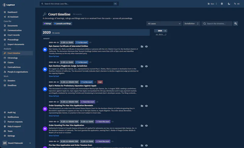 Legalnaut: AI Litigation & Case Analysis screenshot 21