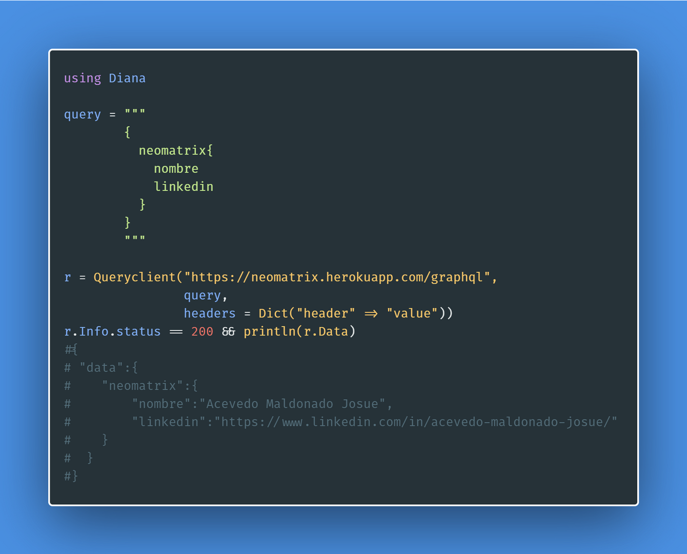 Diana.jl gallery image