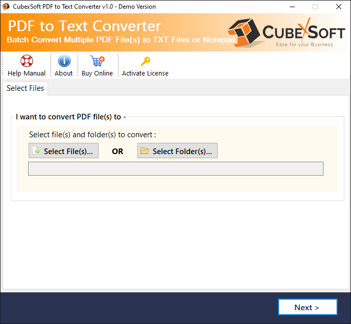 Cubexsoft PDF到文本转换器媒体1