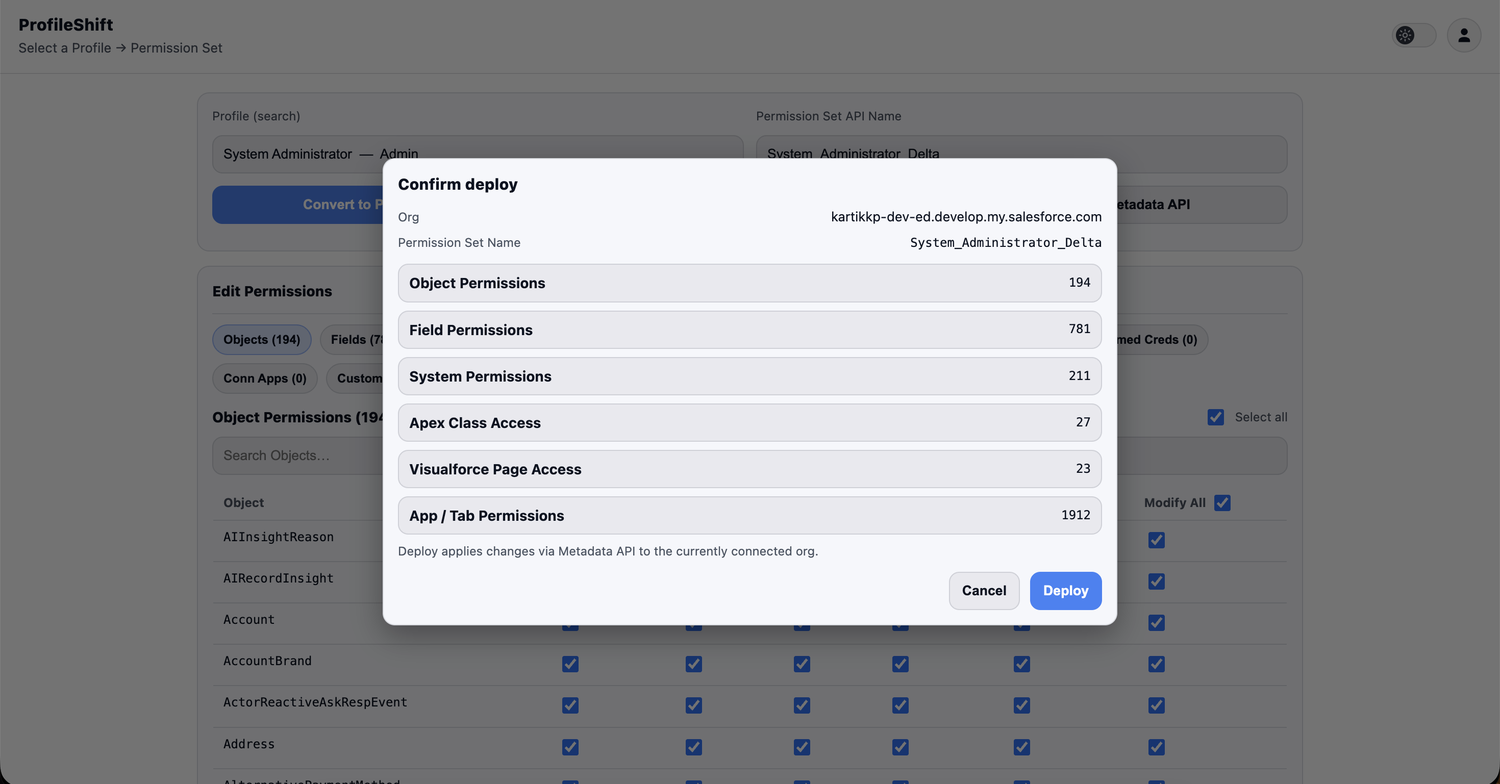 ProfileShift – Profile to Permission Set gallery image