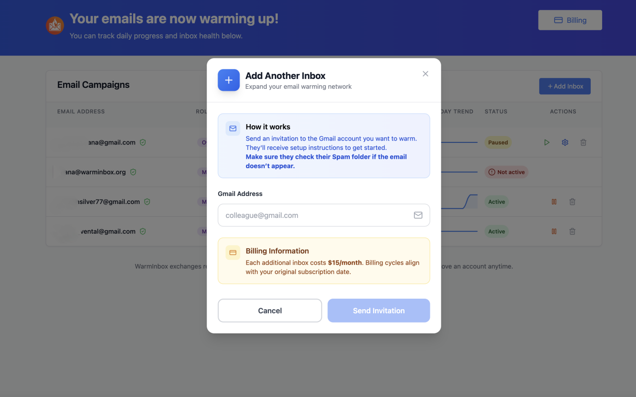 WarmInbox - Screenshot 2 preview