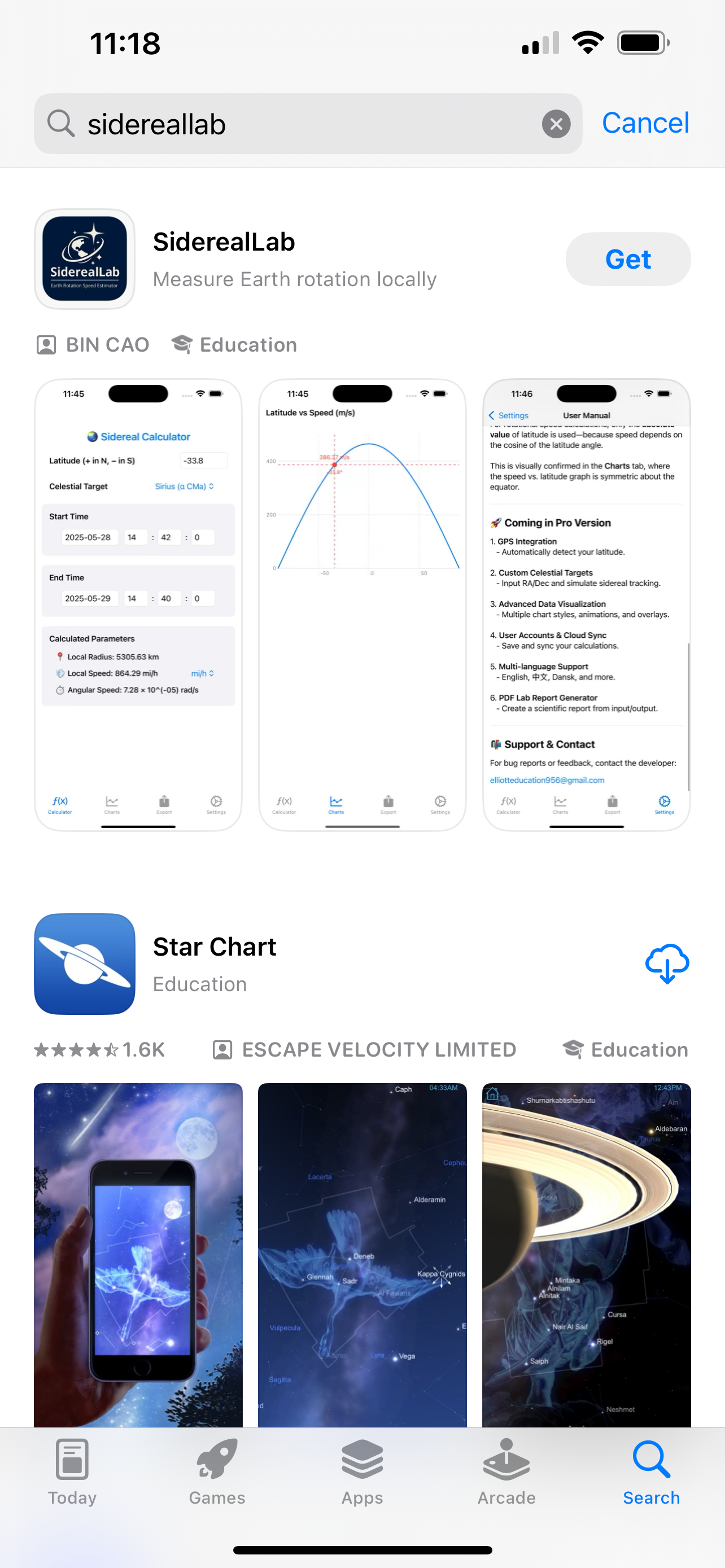 Média Sidereallab iOS distribué maintenant - Mesurer la rotation de la Terre localement 2