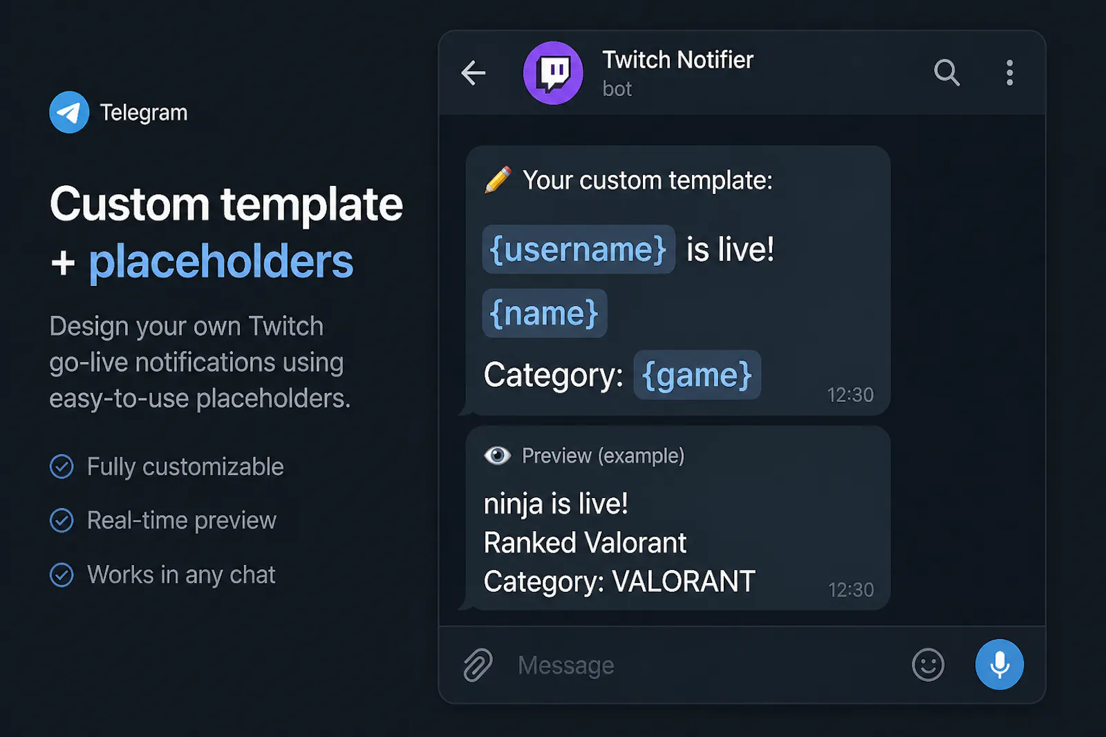Twitch2Telegram screenshot 3