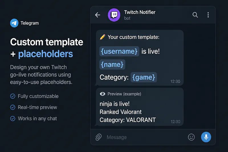Twitch2Telegram screenshot 3
