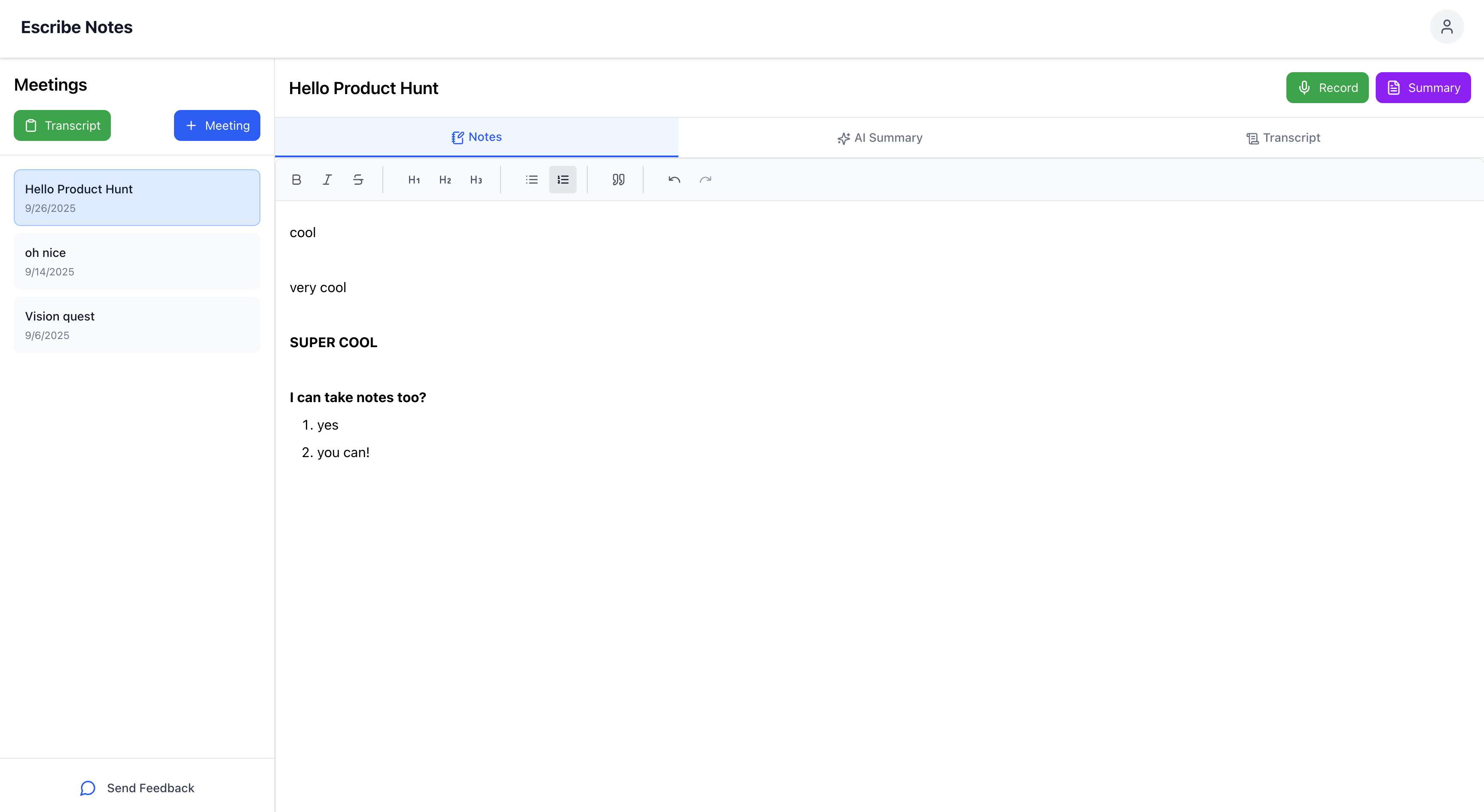 Escribe Notes gallery image