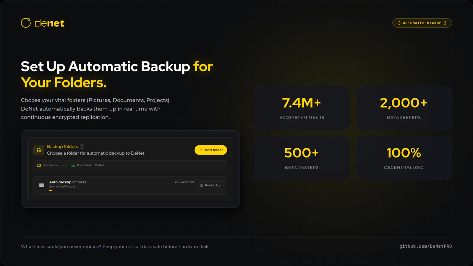 DeNet Storage Desktop screenshot 5