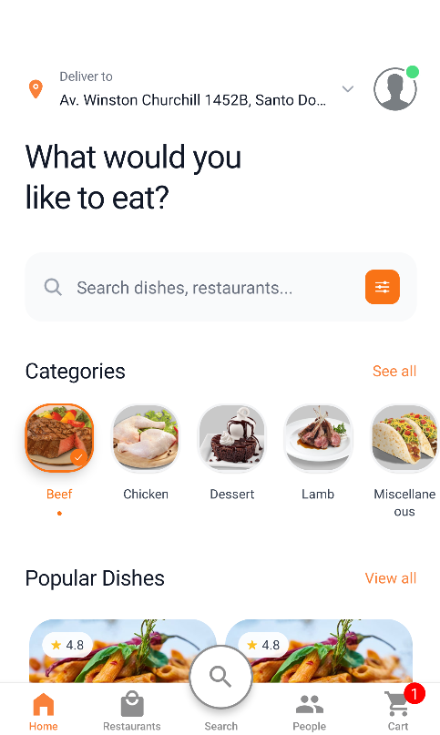 SMARTFOOD - Main product screenshot demonstrating key features and user interface