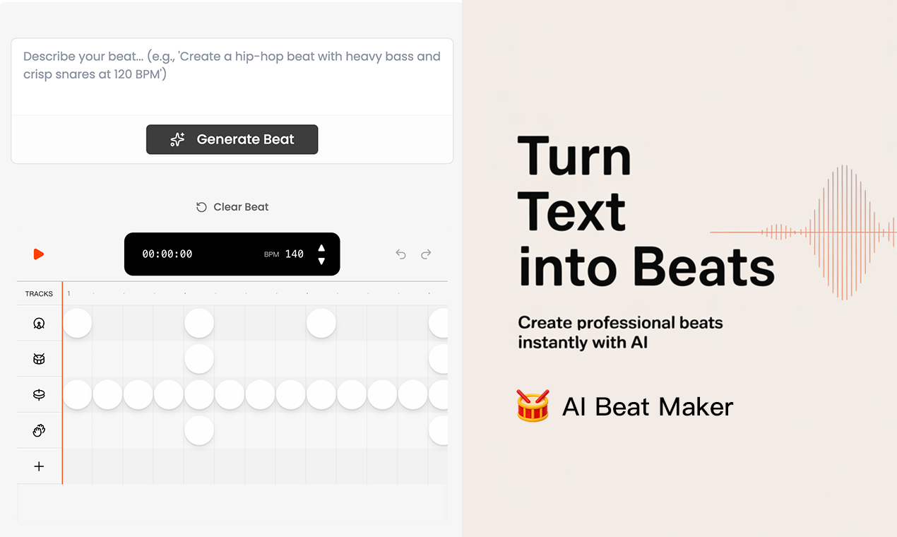 Média AI battu - Faire des rythmes libres de droits en quelques secondes - Instant Music Studio 1