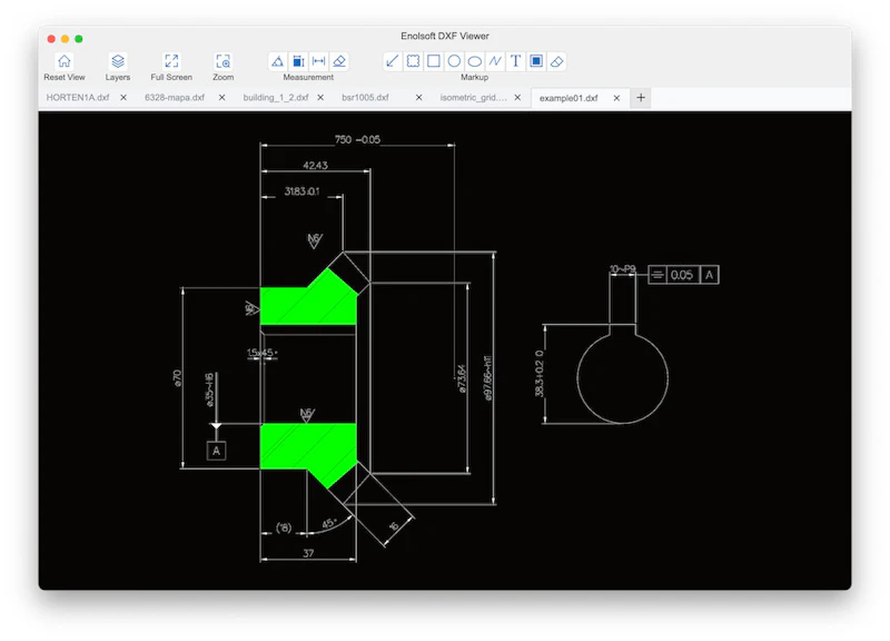 Enolsoft DXF Viewer screenshot 1