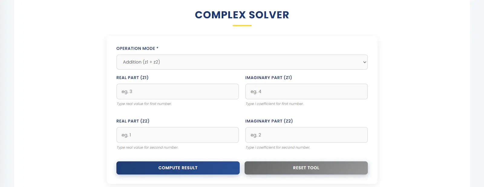Complex Solver screenshot 1