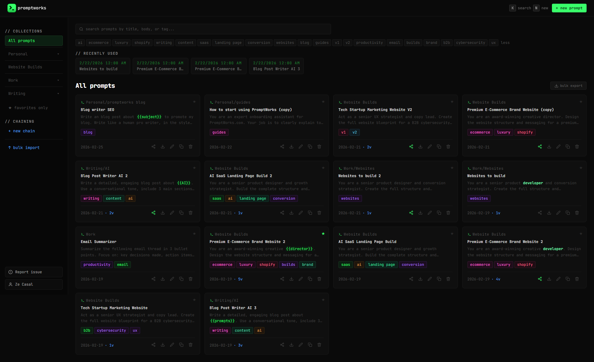 PromptWorks - Screenshot 3 showing product features and functionality