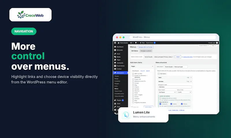 CreceWeb Lumen screenshot 8