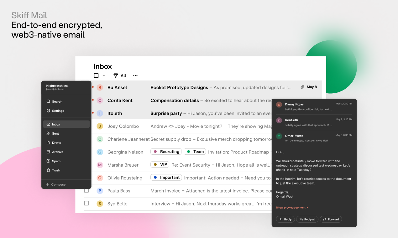 Skiff -Mail - Private, von End-to-End verschlüsselte Open-Source-Mail Medien 2