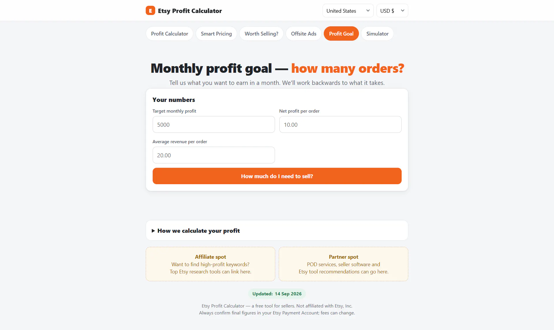 Etsy Profit Calculator gallery image