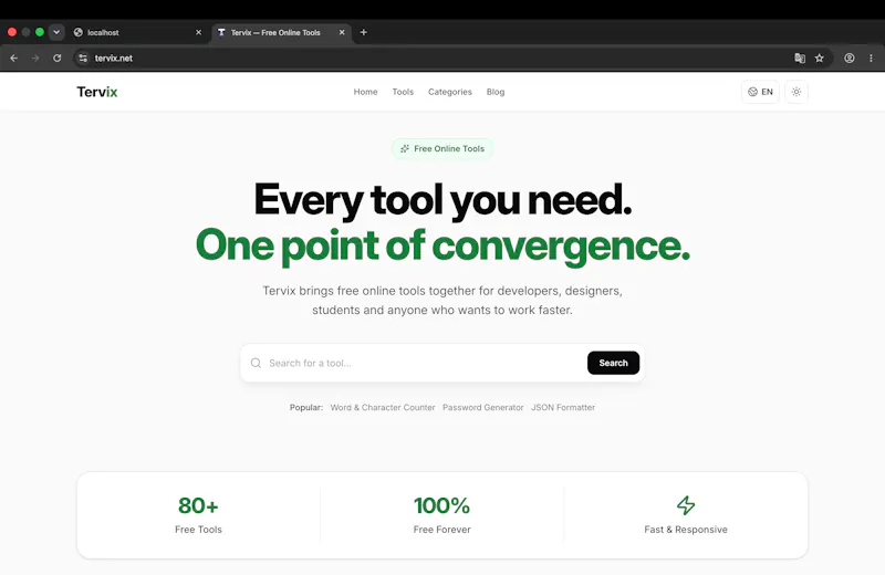 Tervix — Free Online Tools screenshot 4