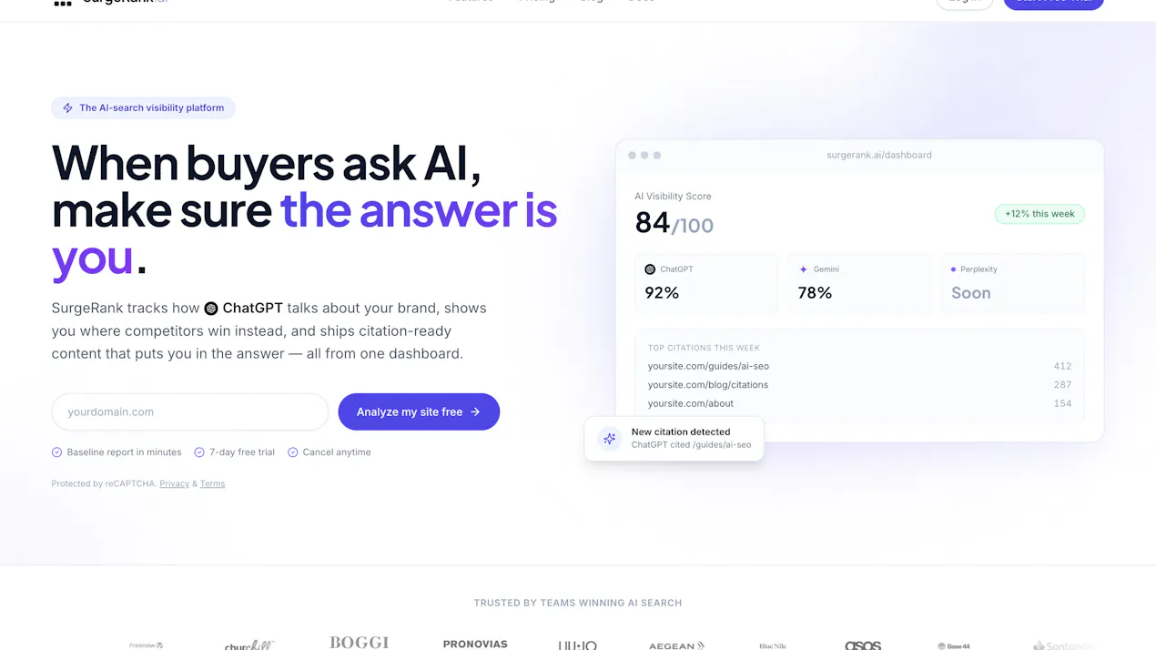 SurgeRank.ai product
