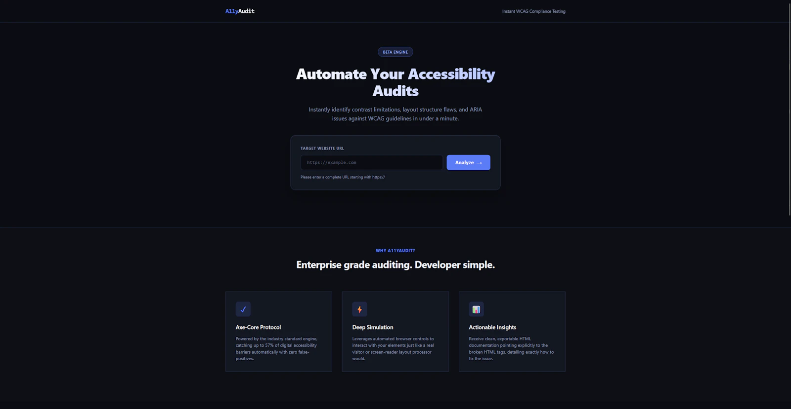 A11yAudit — WCAG Compliance Audits screenshot 1