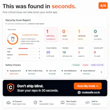 CodeSafe — Security Scanner for Founders gallery image