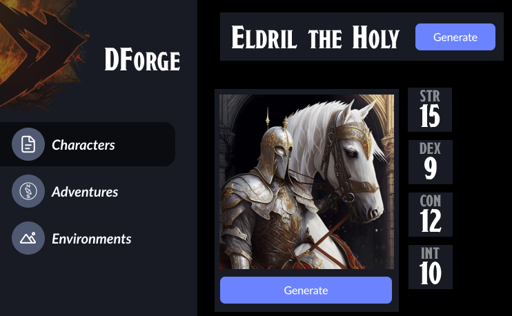 Media Dforge - Aplikasi Toolkit RPG berkuasa AI 1