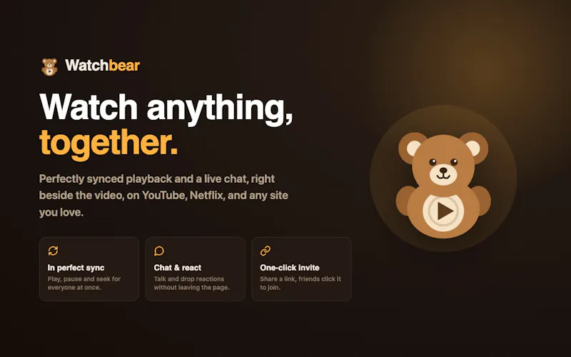 Watchbear: Watch Together & Watch Party screenshot 3