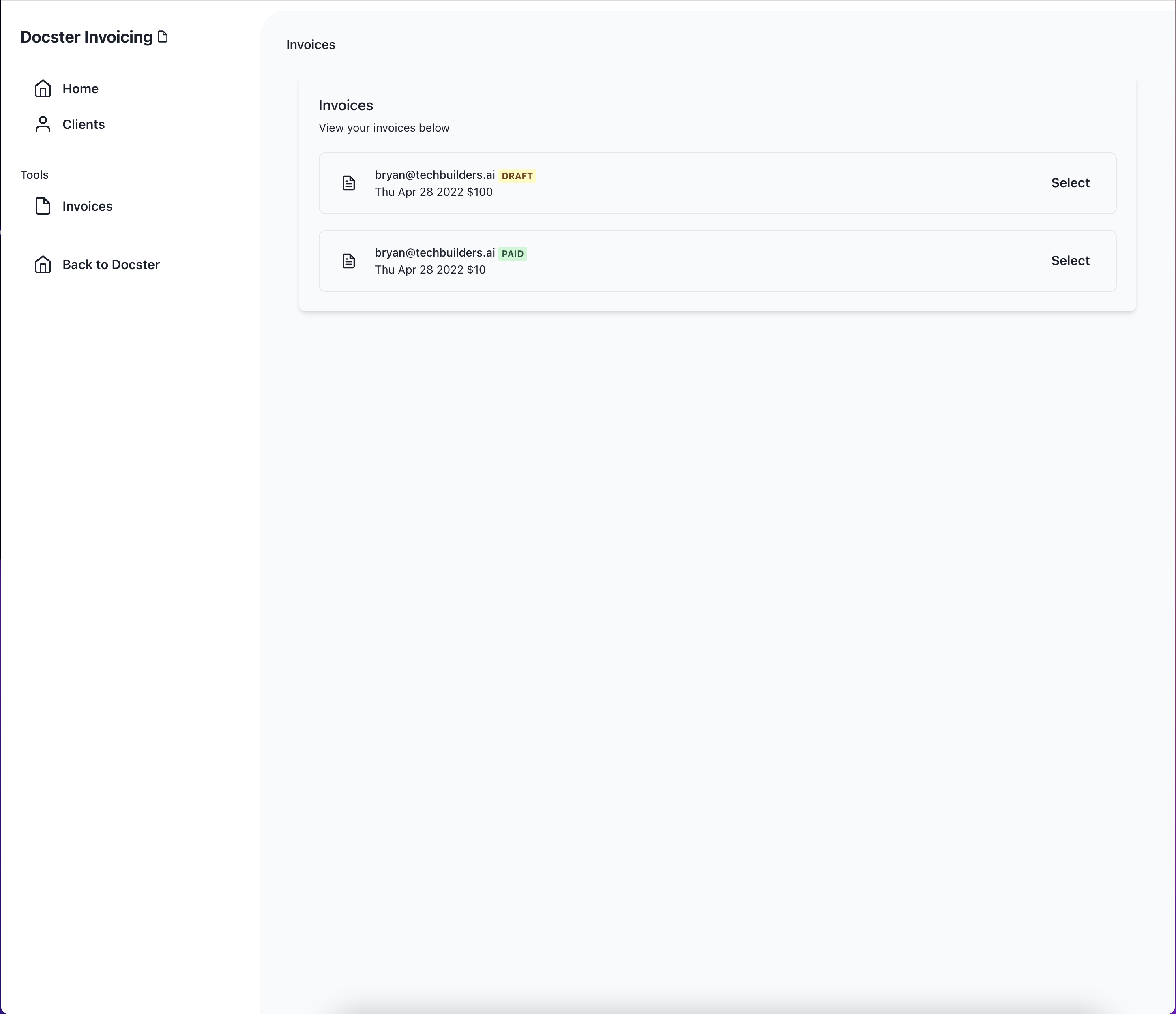 Docster Invoicing gallery image