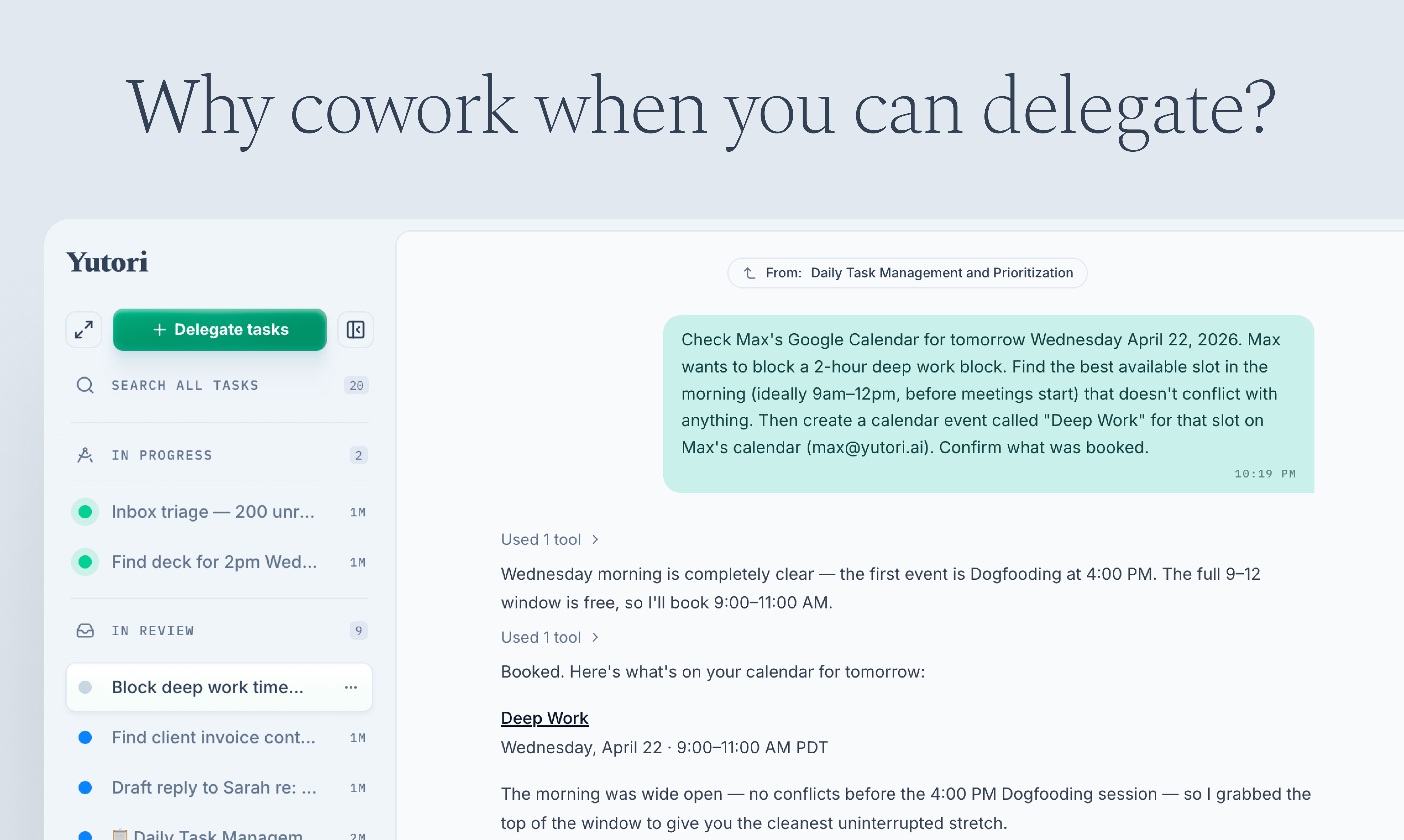 Yutori Delegate gallery image