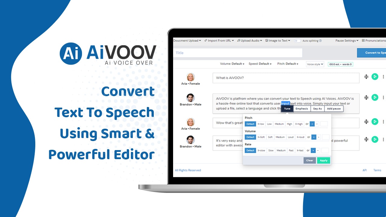 AIVOOV - Soluzione del testo a discorso media 1