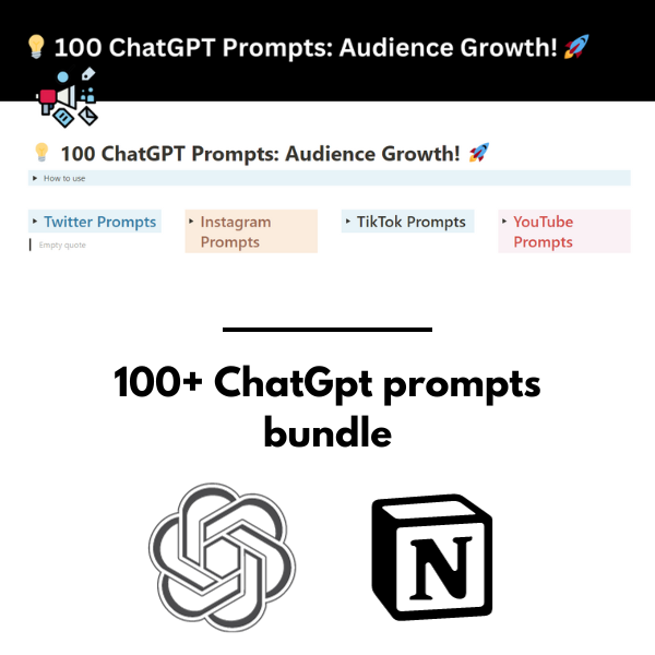 100+ ChatGpt prompts bundle