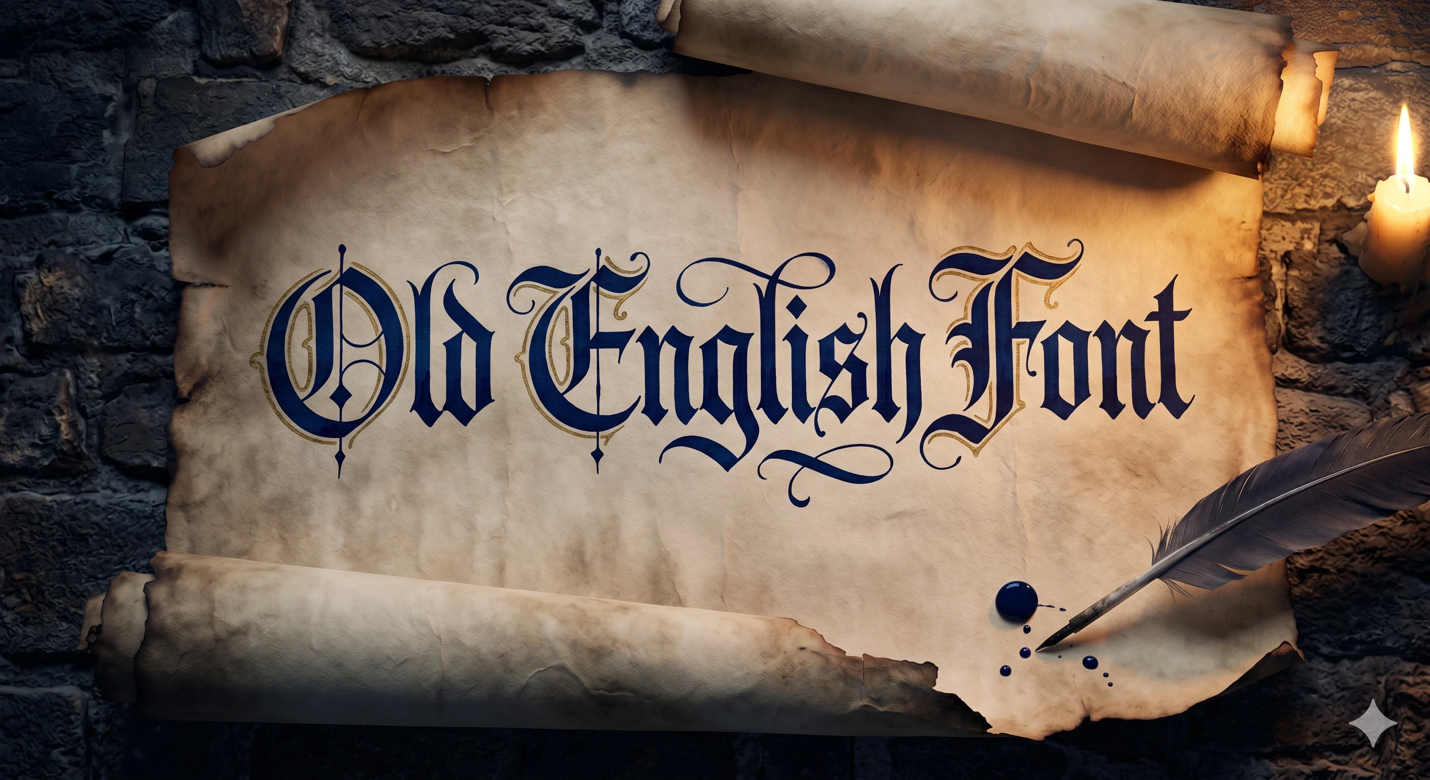 Old English Font logo