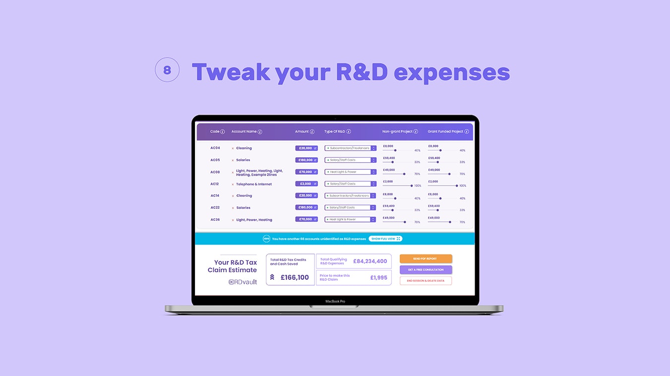 RDvault R&D Tax Credits Claim Estimator gallery image