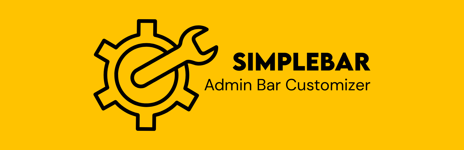 SimpleBar - WP Admin Bar Customizer - Main product screenshot demonstrating key features and user interface