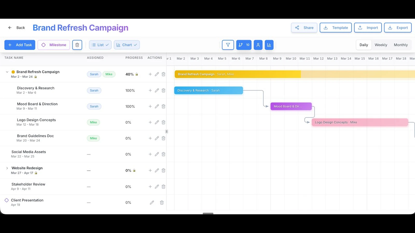 ExtravaGantt screenshot 1 (video preview)