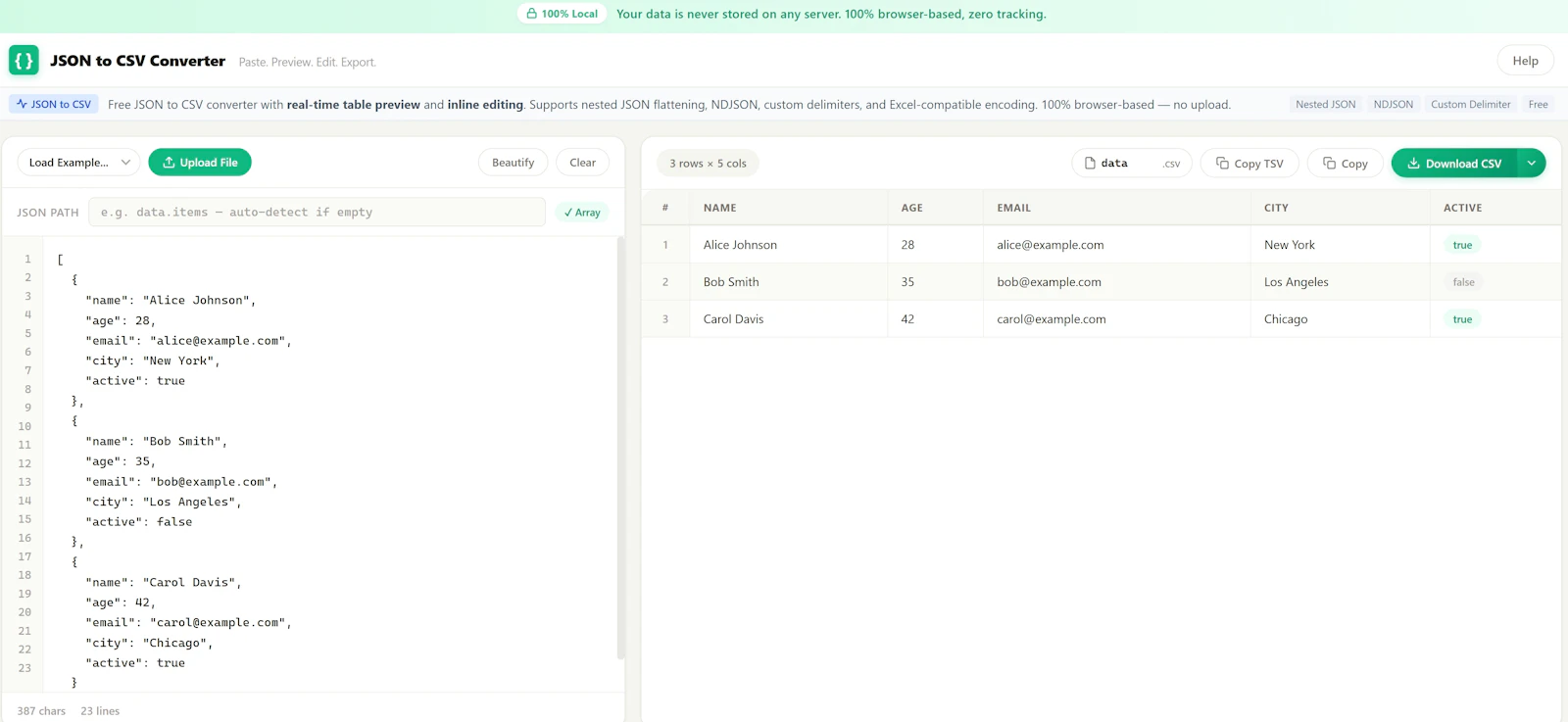 JSONXX screenshot 2