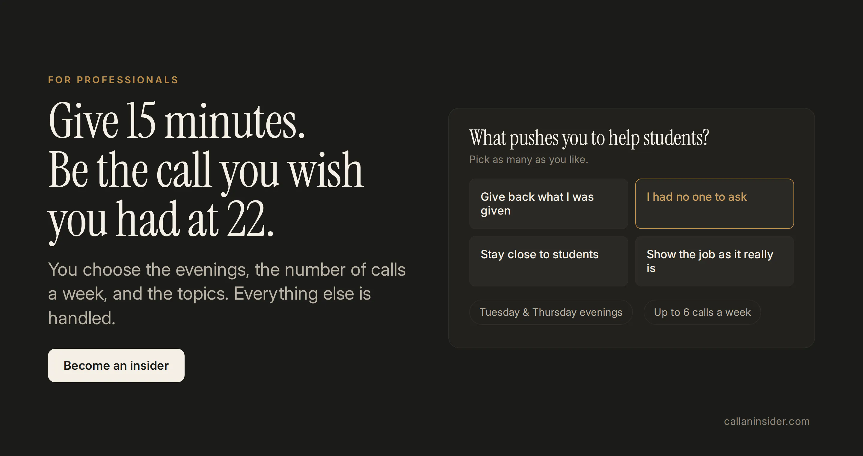 Call an Insider gallery image