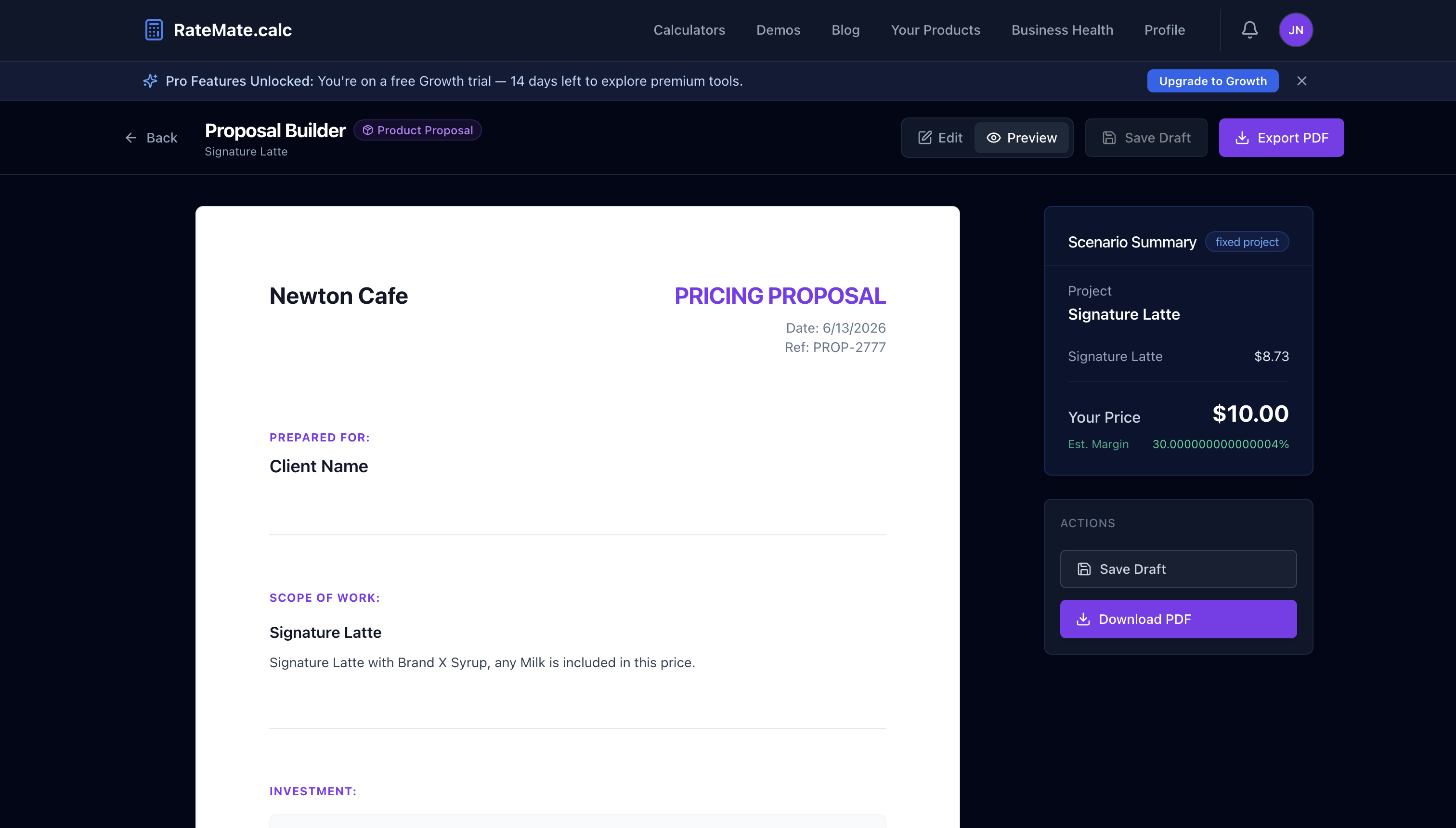 RateMate: A tool for Small Businesses gallery image