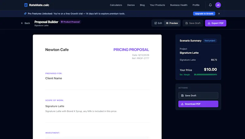 RateMate: A tool for Small Businesses screenshot 8