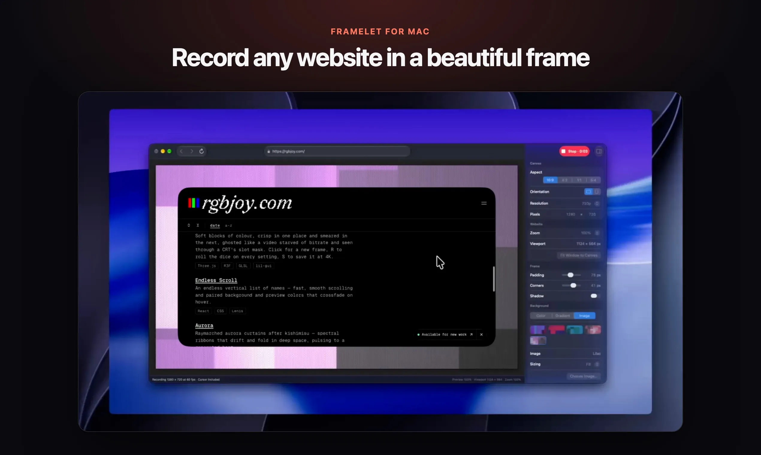 Framelet gallery image