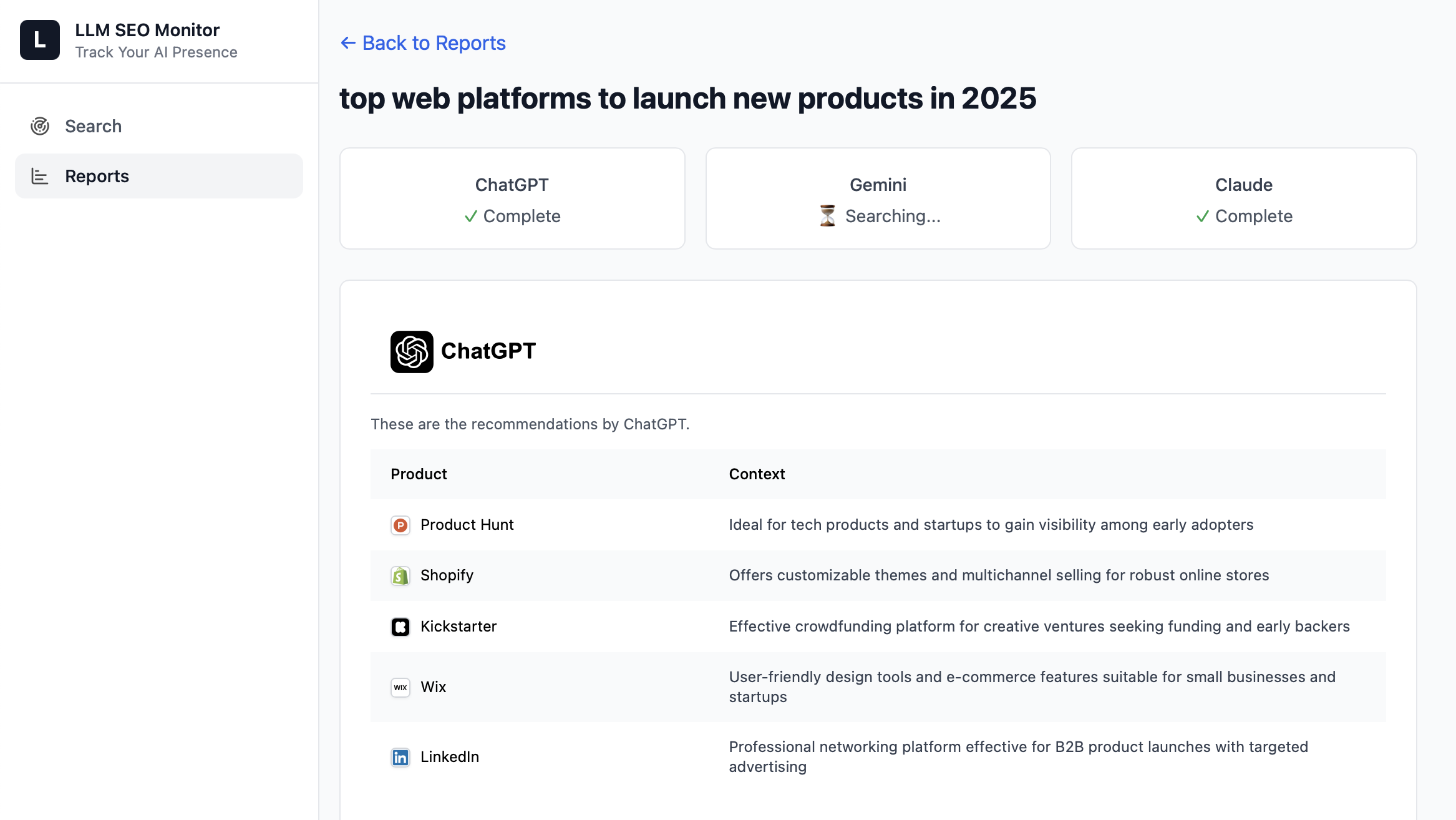 LLM SEO Monitor gallery image