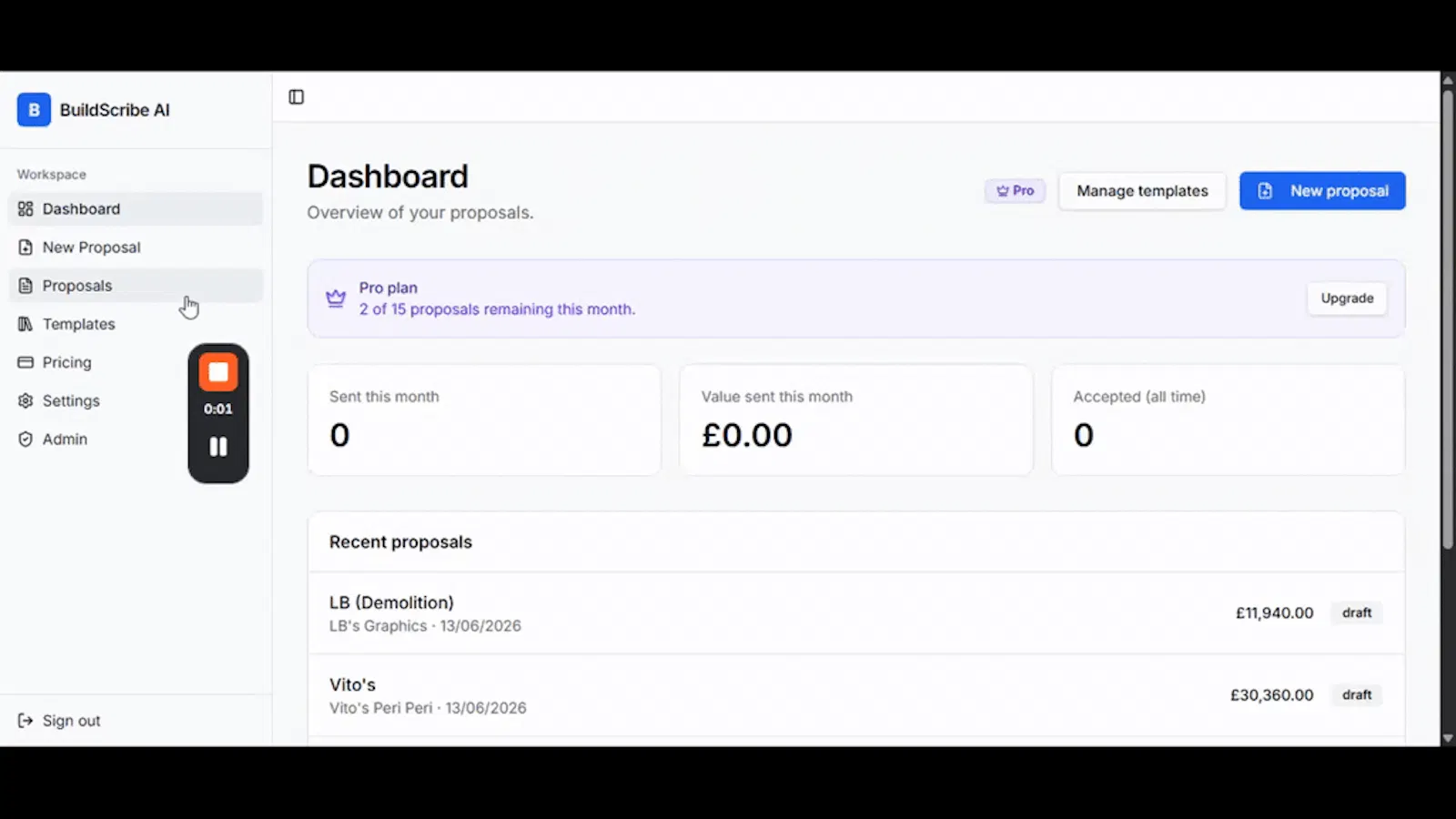 Buildscribe AI screenshot 1 (video preview)
