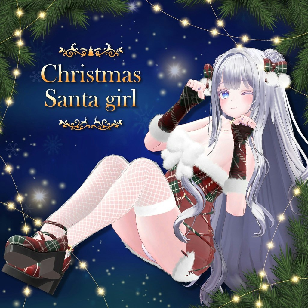 Moe Christmas Santa Girl VRC 3D Item! media 2