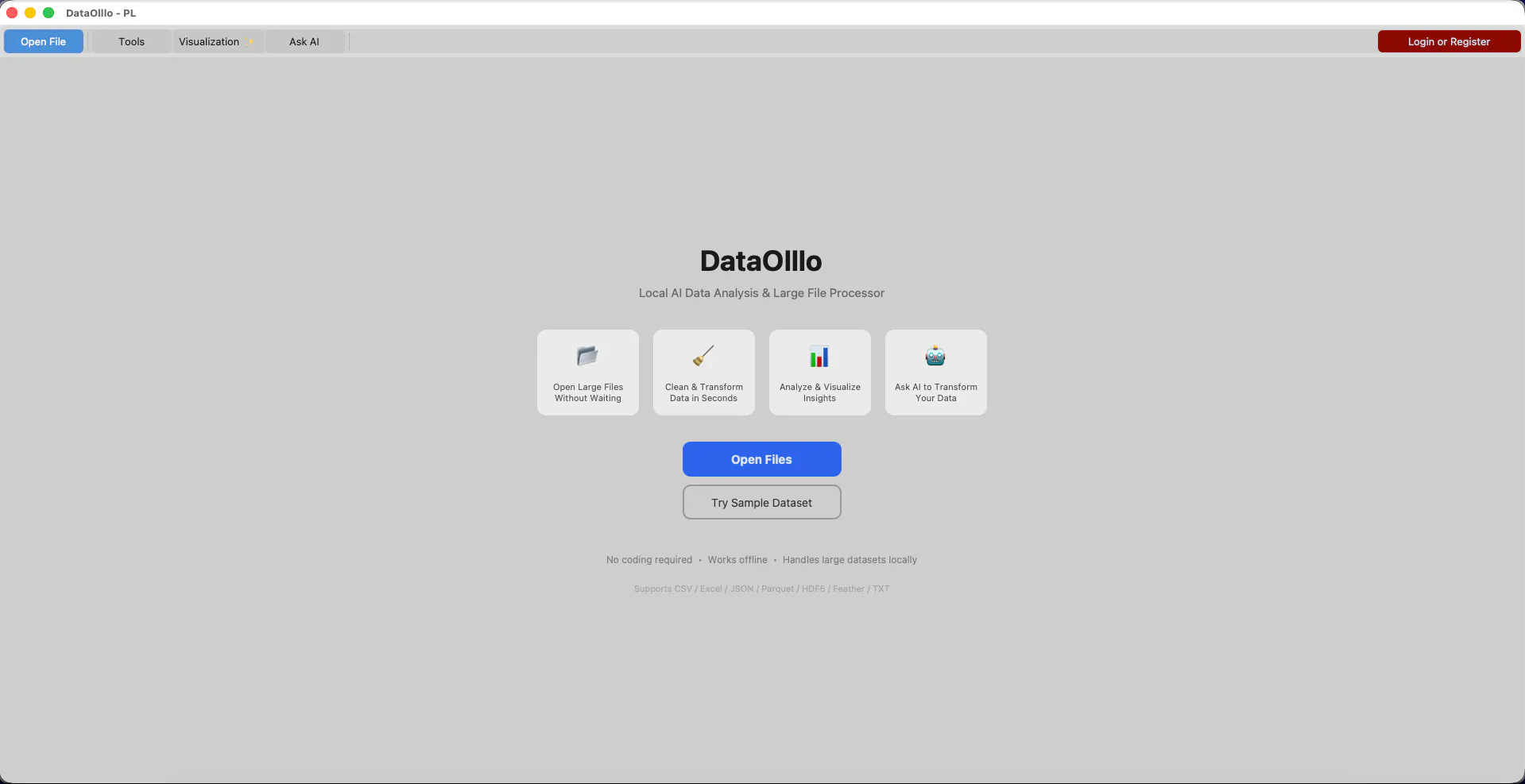 DataOlllo – CSV & Private Data Analysis