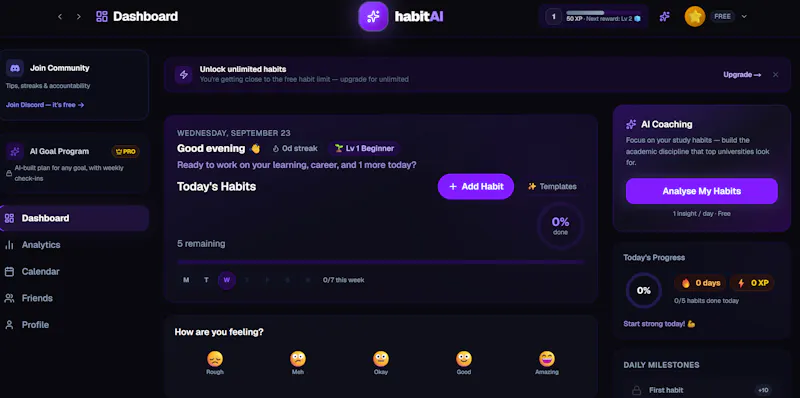HabitAI Tracker screenshot 2