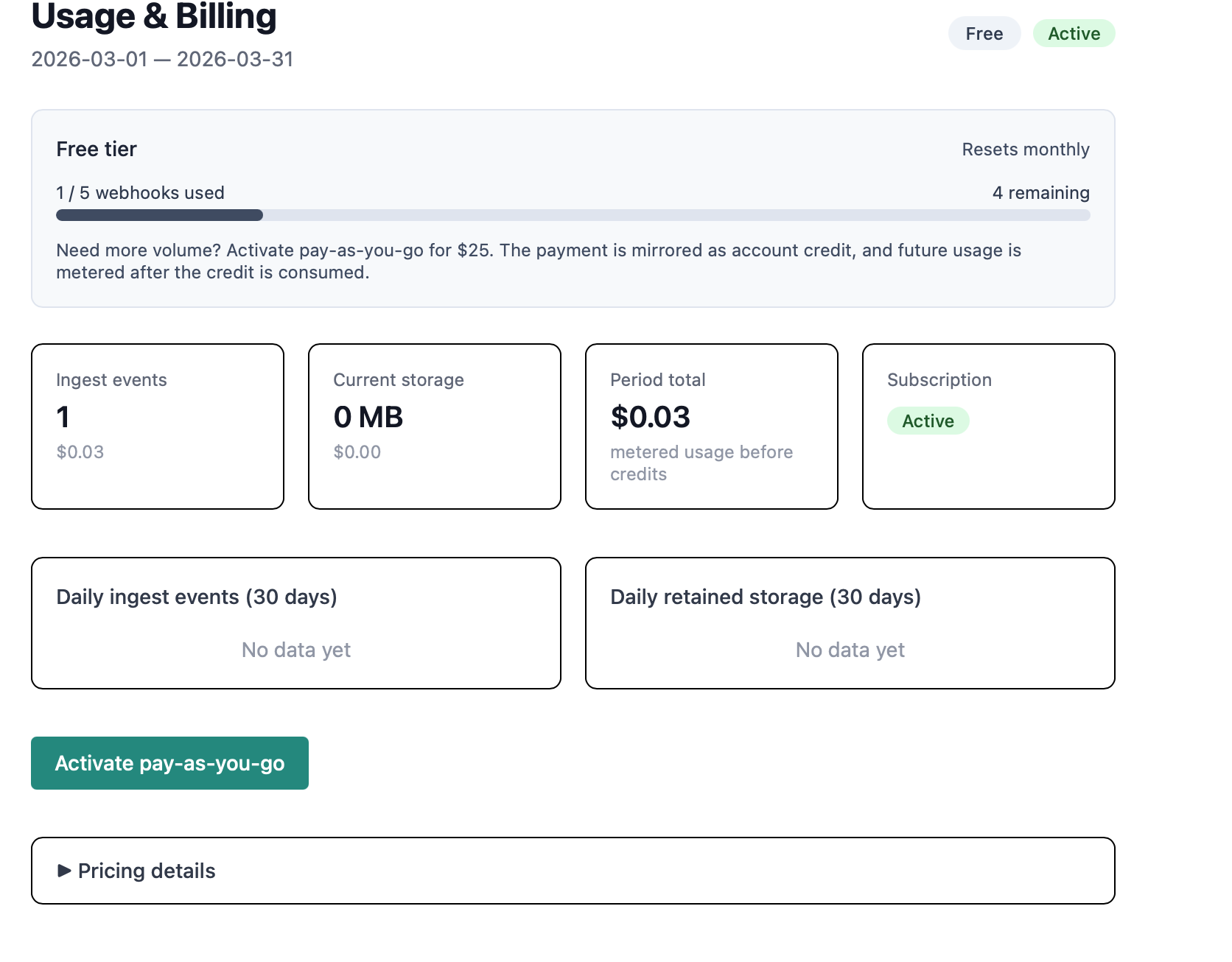 webhookstorage - Main product screenshot demonstrating key features and user interface