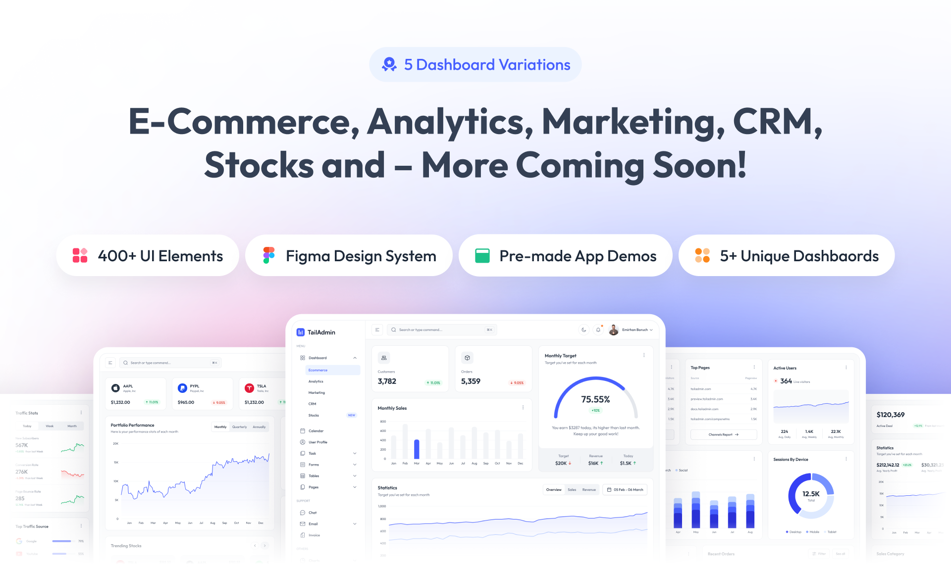 TailAdmin 2.0 media 2