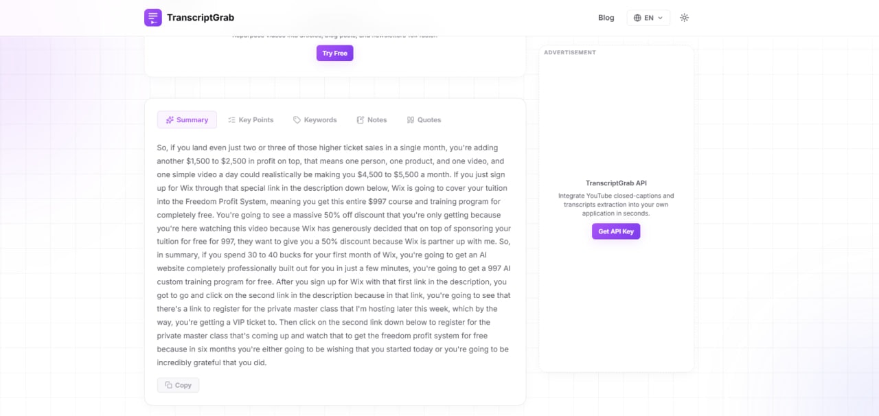 TranscriptGrab gallery image