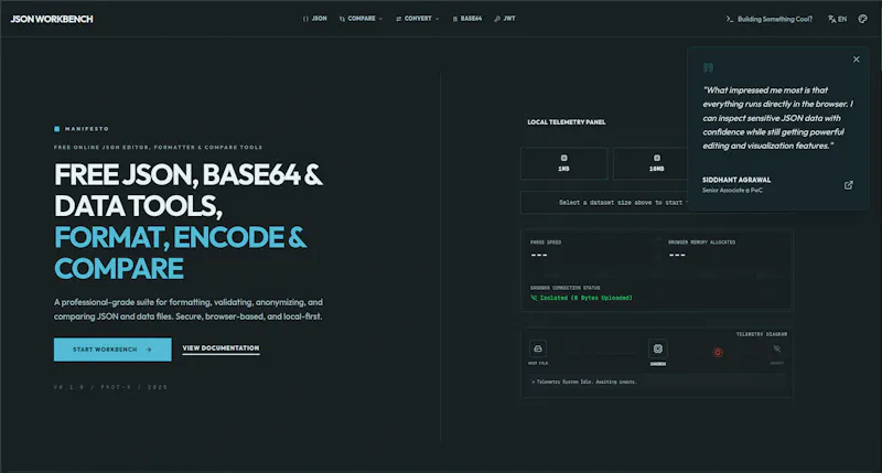 JSON Workbench screenshot 2