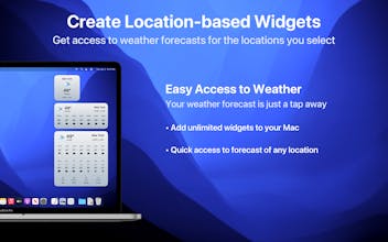 Weather Forecast App: Menu bar gallery image